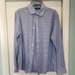 Tommy Hilfiger Men's Navy Checkered Button Down Shirt